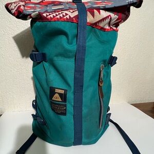 Pendleton Turquoise and Burgundy Men's Backpack